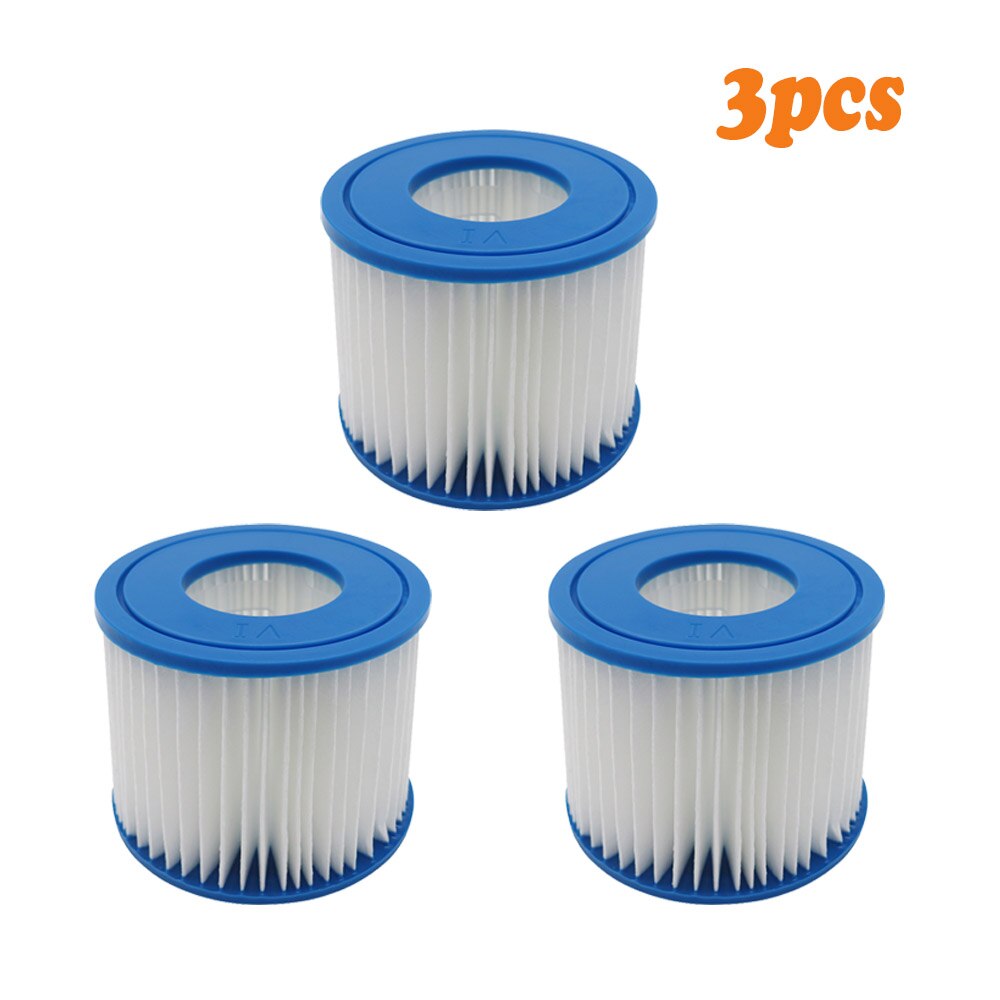 Filtro de repuesto para piscina Bestway Flowclear, cartucho de reemplazo tamaño VI, Lay-Z Spa, Miami, Vegas, Palm Springs, París: 3 PCS