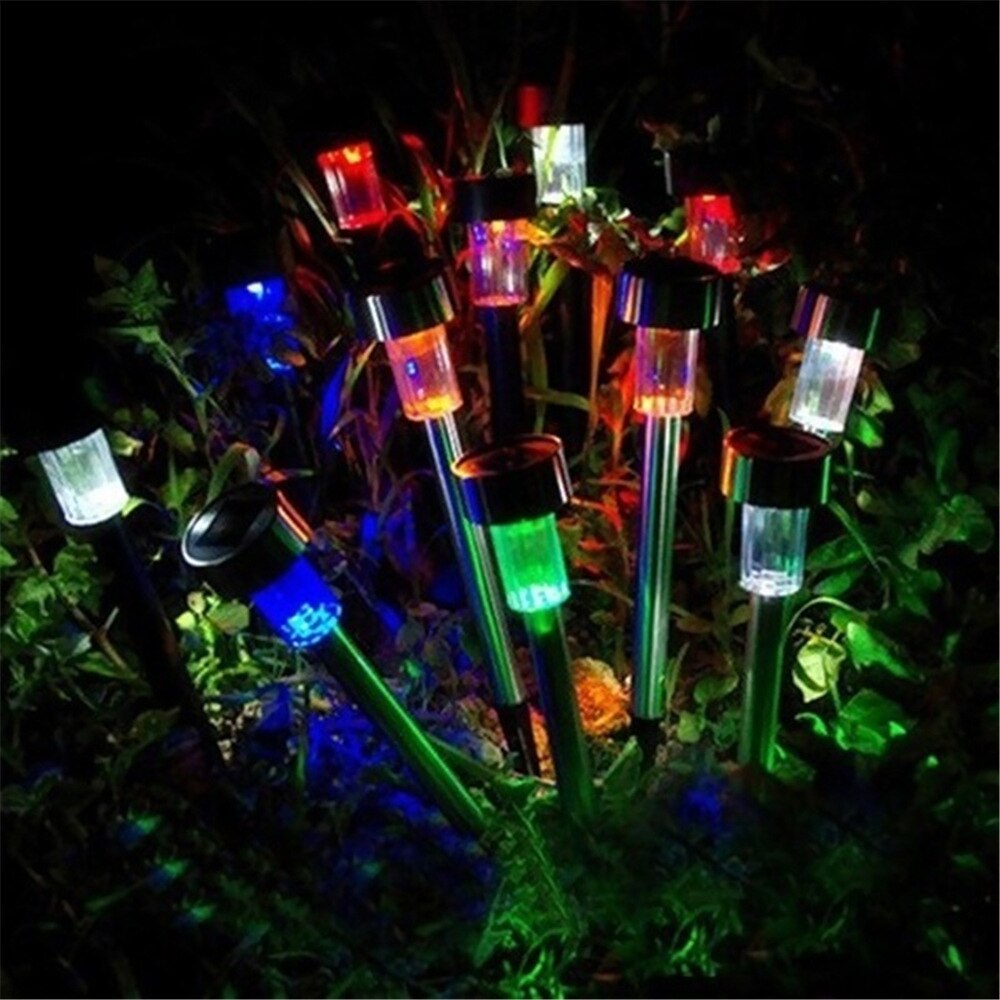 Led Solar Tuin Verlichting Outdoor Solar Powered Lamp Lantaarn Waterdicht Landschap Verlichting Voor Pathway Patio Yard Gazon Decoratie: RGB / 1 PC