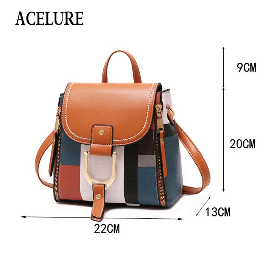 ACELURE Rucksäcke Frauen Leder Rucksäcke Weibliche Schule Taschen für Teenager Mädchen Reise Zurück Tasche Retro Bagpack Sac A Dos