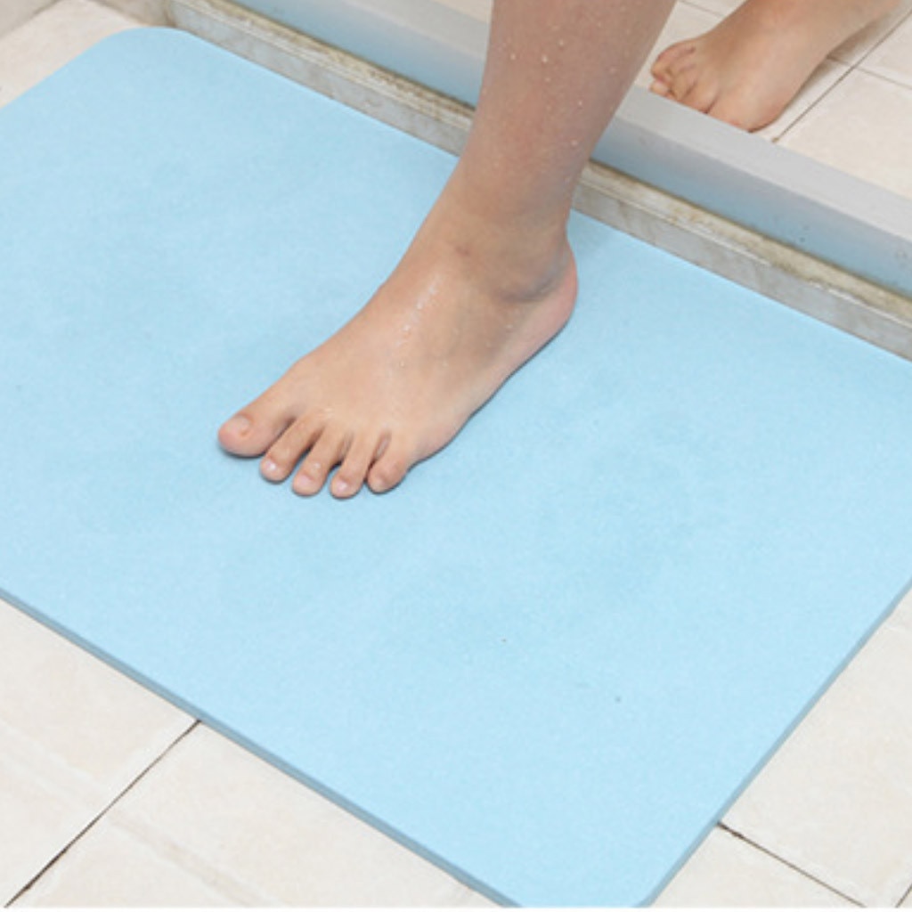 Diatom fango antiscivolo assorbente asciugatura rapida tappetino Ultra assorbente tappetino da bagno tappetino da bagno s porta della cucina tappetino Memory Foam13.1 #30: Sky Blue