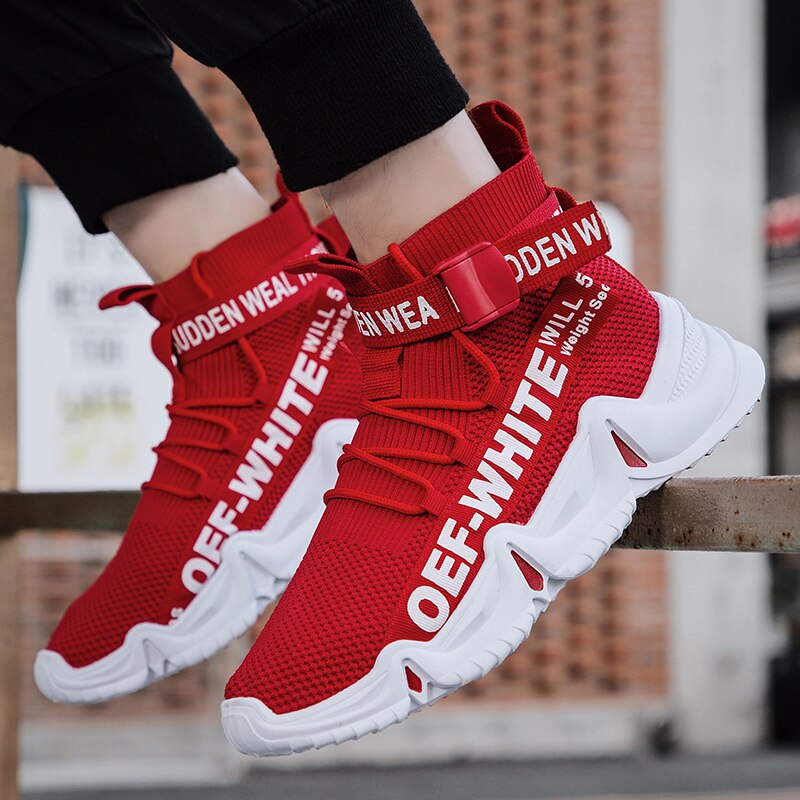 Outdoor Men Free Running for Men Jogging Walking Sports Shoes High Lace-up Athietic Breathable High Sneakers