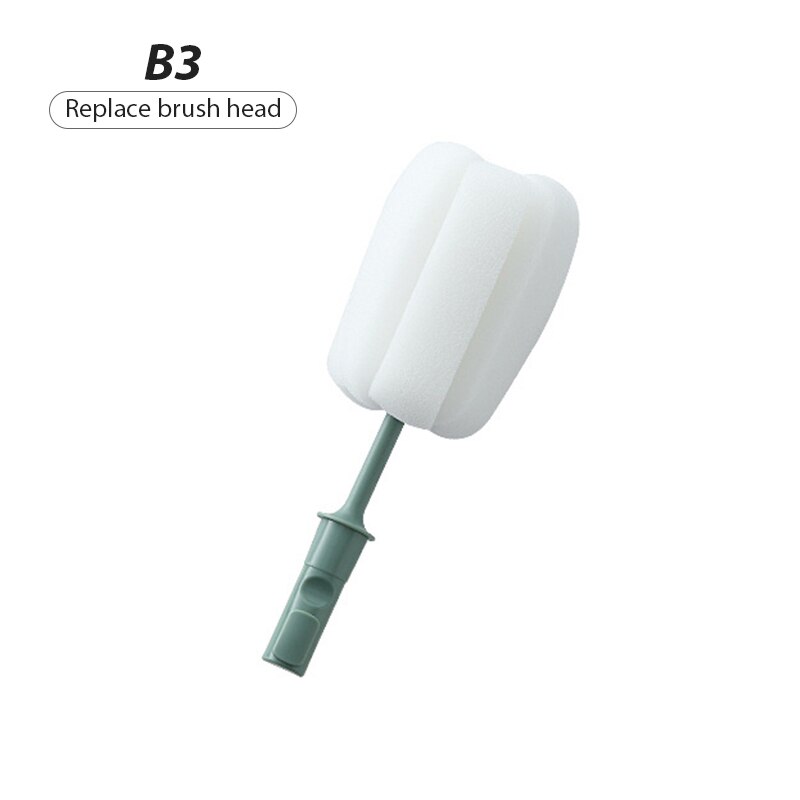 Removable Sponge Baby Cup Bottle Brush Kitchen Cleaning Tool Bottle Cleaning Cleaning Brush Glass Cup Cleaning Brush: Style-07