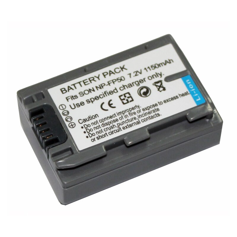 1150mAh NP-FP50 NP FP50 NPFP50 Battery for Sony NP-FP50 NP-FP30 NP-FP60 NP-FP70 NP-FP71 NP-FP90 DCR-SX40 SX40R SX41 HDR-CX105