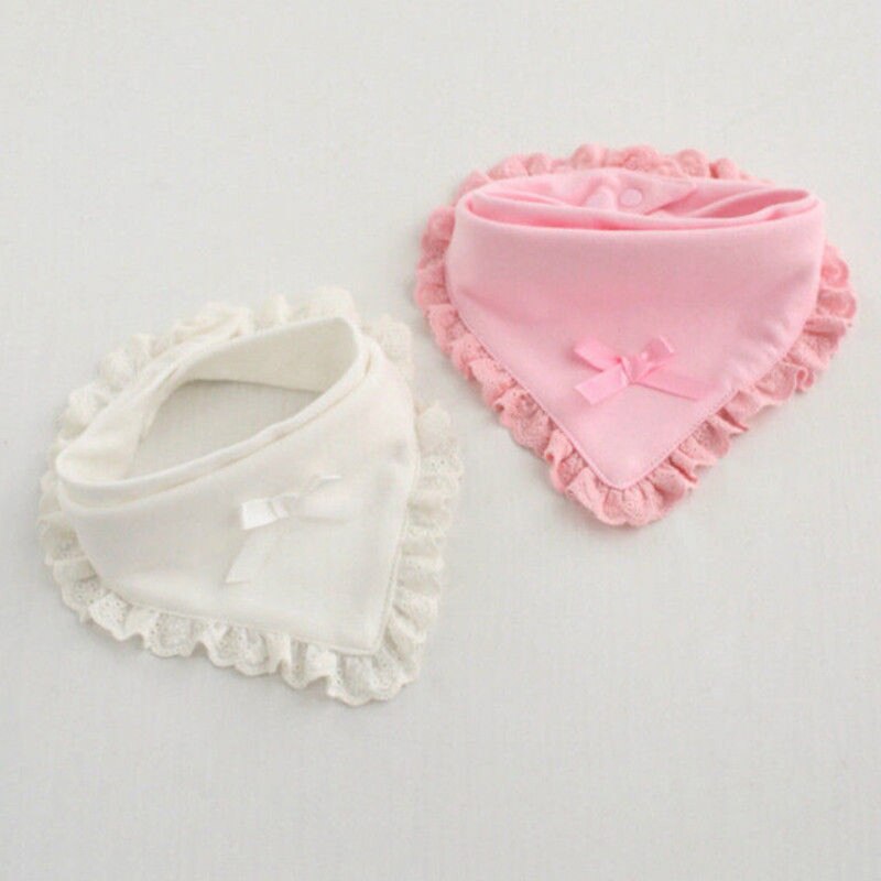 2020New Cotton Lace princess Baby Slabbetjes Bowknot Burp cloth toddler Bibs Pink White Girls Lovely Infant Saliva Towels Bibs