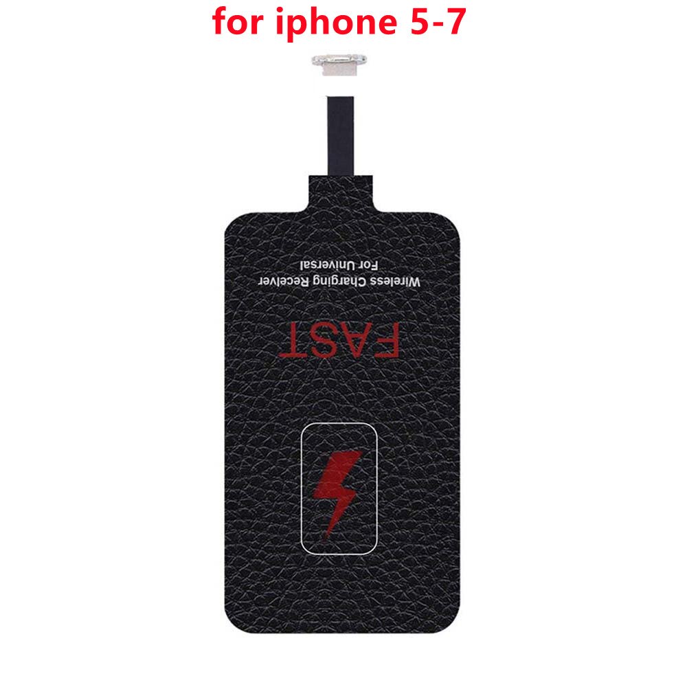 5v/2a 10w qi hurtig trådløs oplader modtager til iphone 7,6,5,  samsung huawei xiaomi type-c micro usb qi c basisstik: Iphone 5-7
