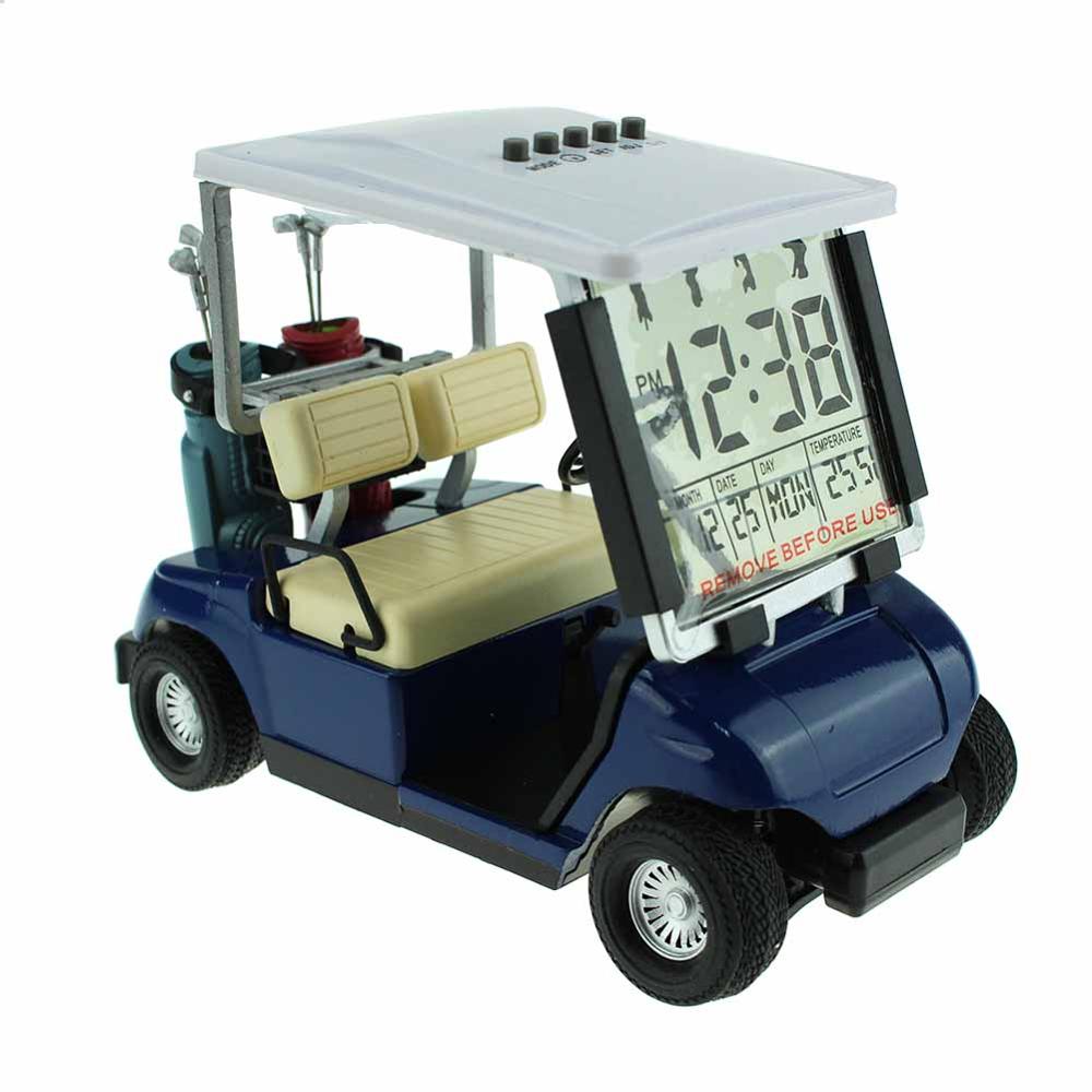 CRESTGOLF Mini Golf Warenkorb Wecker LCD Digital Datum Anzeige Perfekte Schreibtisch Dekoration Golf Zubehör: Lila