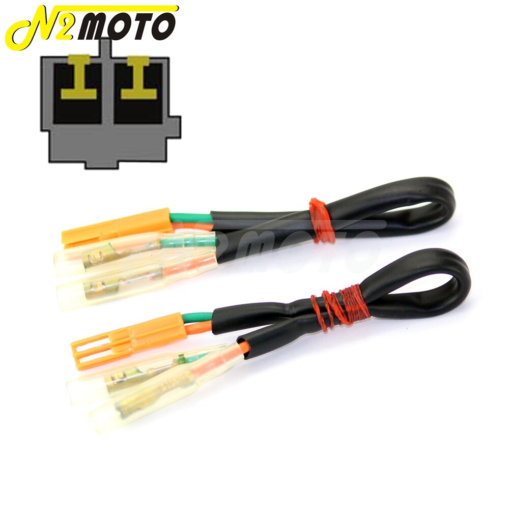 Adaptador de señal de giro para motocicleta, enchufes, conector de cable indicador OEM para Honda CBR600RR, CBR1000RR, CB650F, CB500F, CB500X, CBR500R: 2 pieces