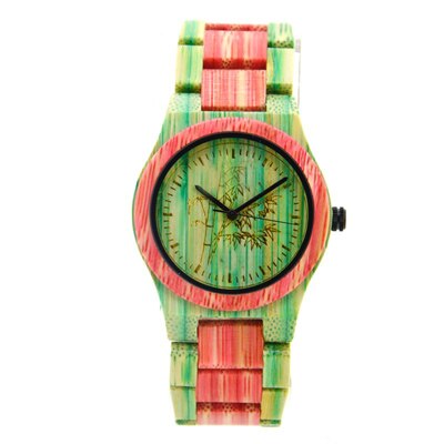 Vrouwen regenboog houtnerf horloge vrouwen houten polshorloge quartz houten horloges relogio feminino relojes voor mannen vrouwen: Foto kleur 3