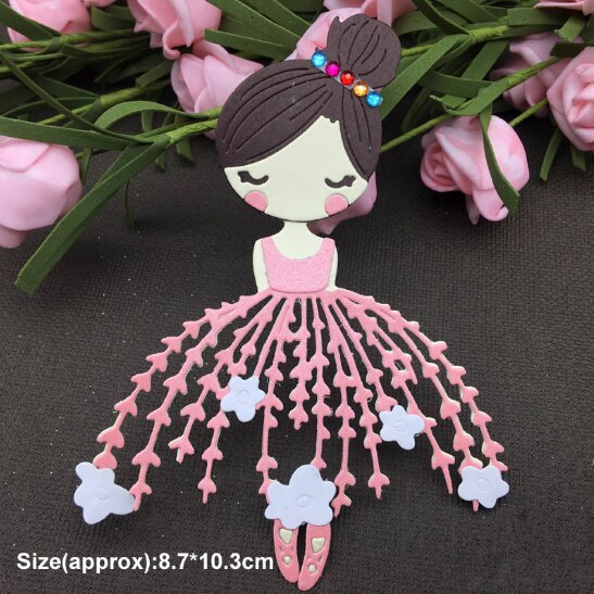 L-söndag pyssel stansar flicka metall klipp stansar schabloner scrapbooking prägling papper hantverk korttillverkning diy