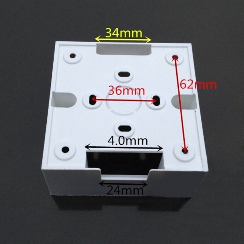 2-30pcs 86 Type Junction Box Surface Mount Bottom Box Wall Switch Socket White PVC Box 86*86*34mm