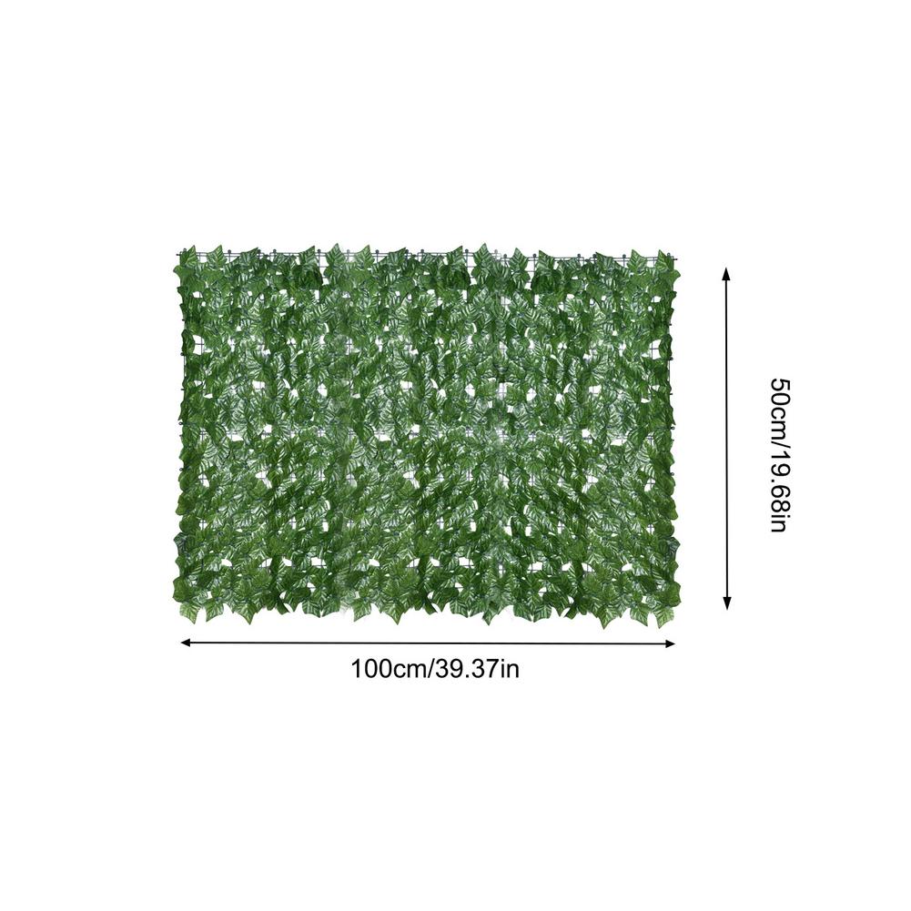 Artificial Green Leaf Screening Rolls Privacy Fence Screen Hedges Color-printed Creeper Balcony Private Screen Can Be Spliced: Color printin 0.5x1m