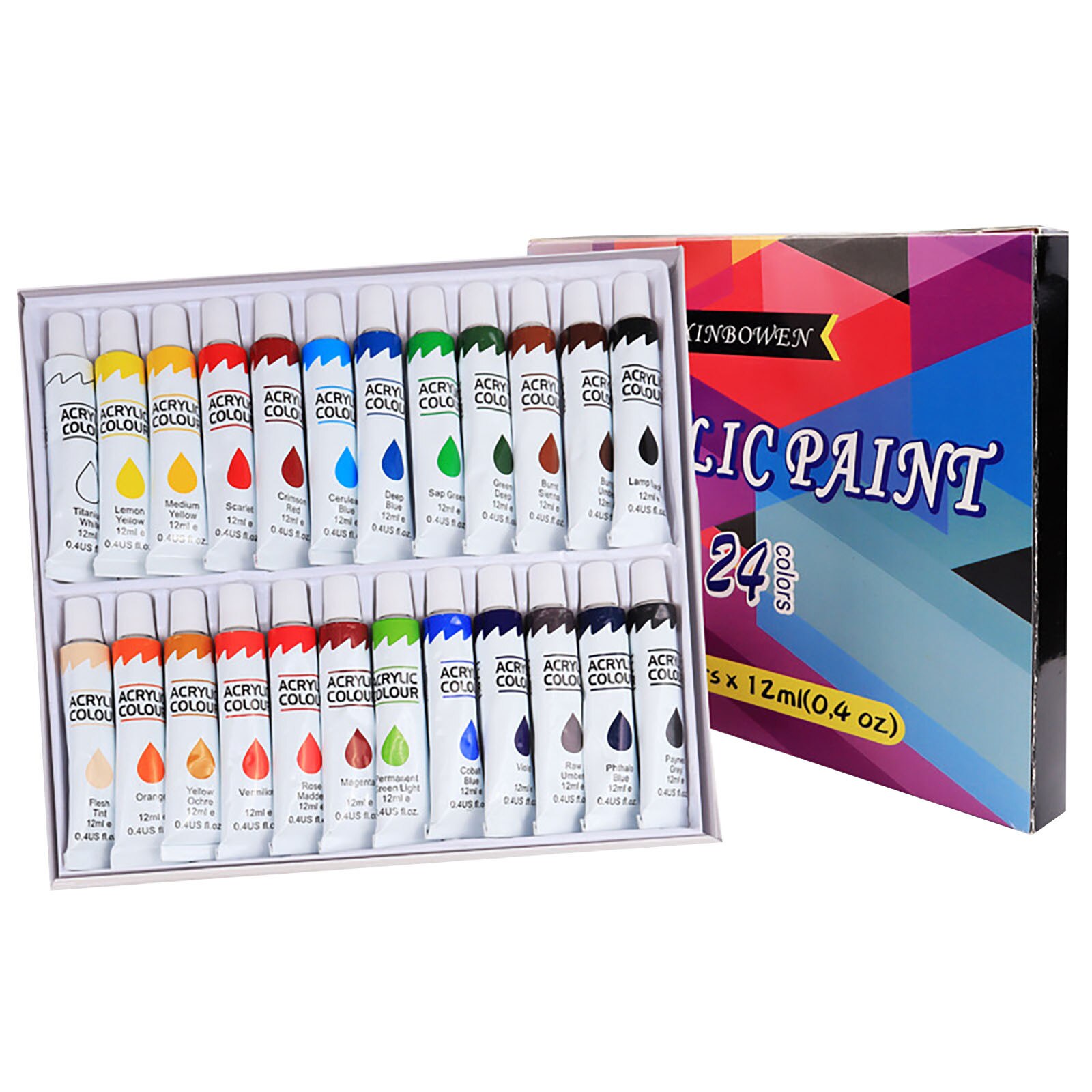 24 Kleur Set Acryl Verf Pigment Art Schilderij Tekening Diy Muur Schilderen Graffiti Verf Handgeschilderde Art Schilderen Leveringen #41