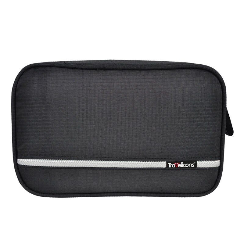 colgando viaje bolsa neceser de aseo personal Kit para hombres mujeres cosméticos robusto gancho colgante ducha bolsas: black