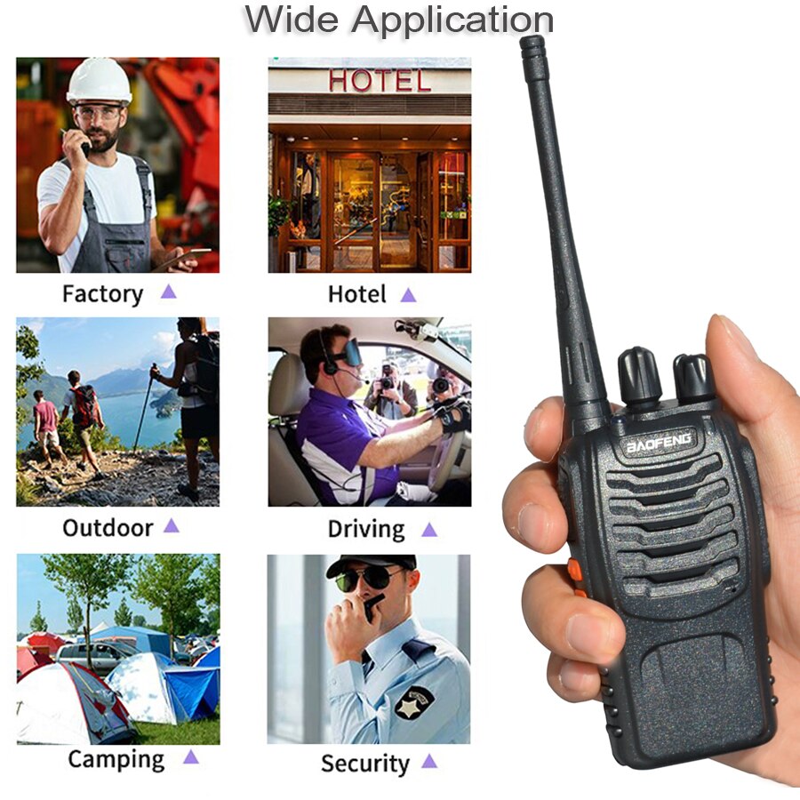 1 pz baofeng Walkie talkie BF-888S radio bidirezionale set BF 888s UHF 400-470MHz 16CH ricetrasmettitore Radio walkie-talkie BF888s