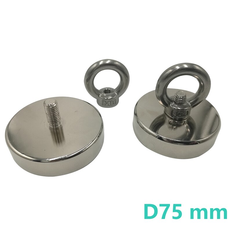 D48 D60 D75 Vissen Magneten Zoeken Magneet Vissen Imanes Haak Magneet Sterke Magneet vissen Pot Diepzee Salvage Iman Aimant