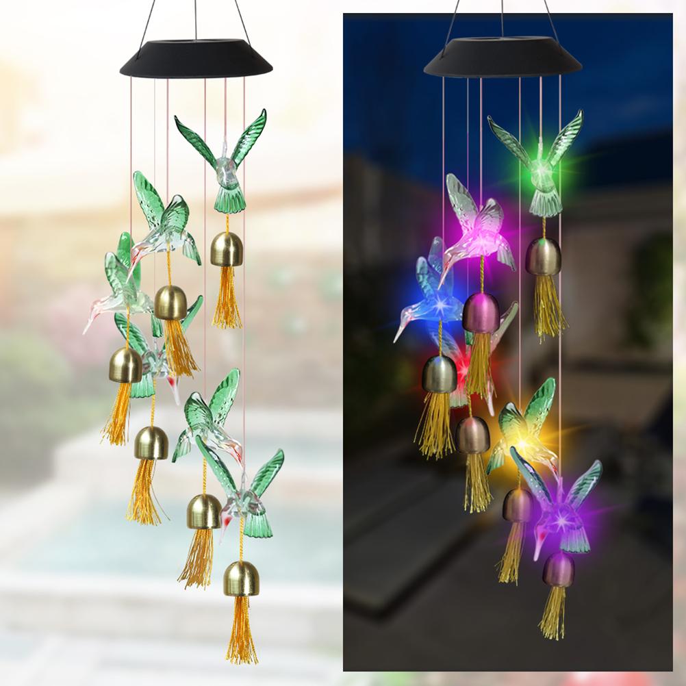 Led Solar Wind Chime Crystal Ball Waterdichte Outdoor Patio Licht Met Bells 7 Kleur Veranderende Windgong Voor Tuin Yard decor: picture stlye 5