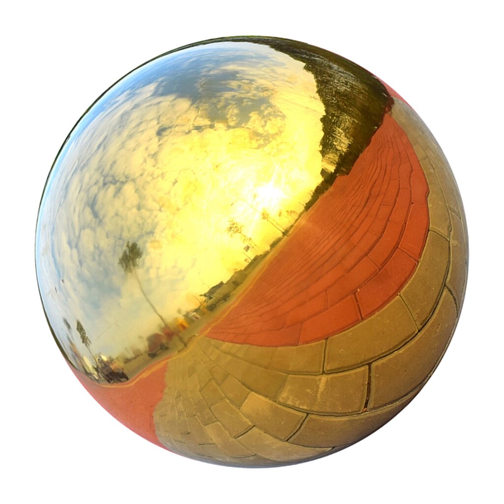 Stainless Steel Hollow Gazing Ball Mirror Polished Shiny Gold Sphere for Home Garden Ornament