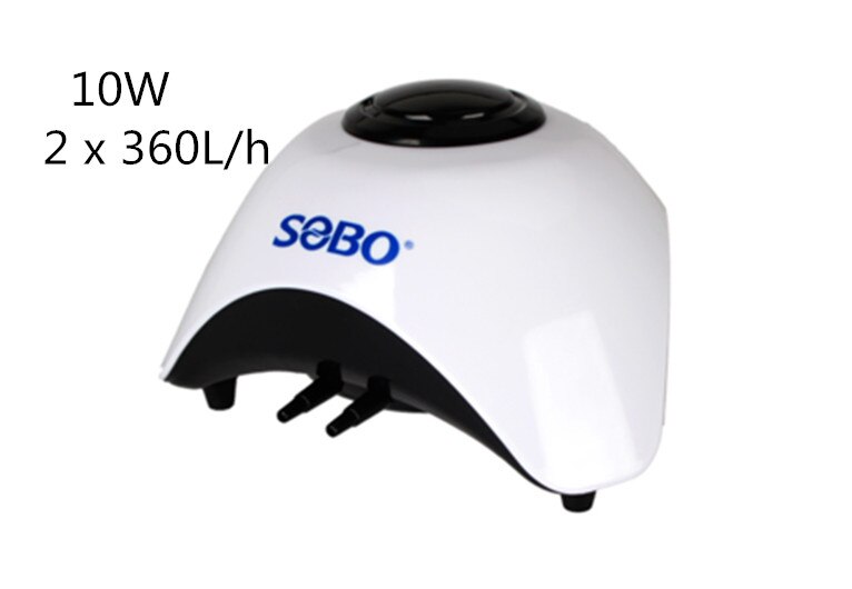 Super Quiet Aquarium Air Pump,10W 2Outlets regulate control Oxygen Flow Pump air, adjustable Silent Air Compressor For Fish tank: SB-860A / EU adapter plug