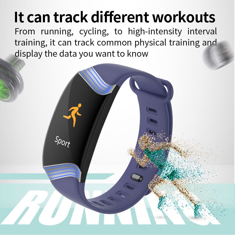 E20 SmartWatch LED Colorful Lighting IP67 Waterproof Night Run Bracelet 24 Hour Heart Rate Blood Oxygen for Android IOS PK M3 M5