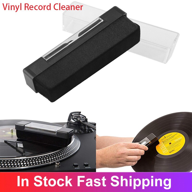 Vinyl Record Cleaner Vinyl Antistatic Carbon Fiber Record Dust Cleaner Brush Turntable Fibre Cleaning Carbon Fiber Anti Static