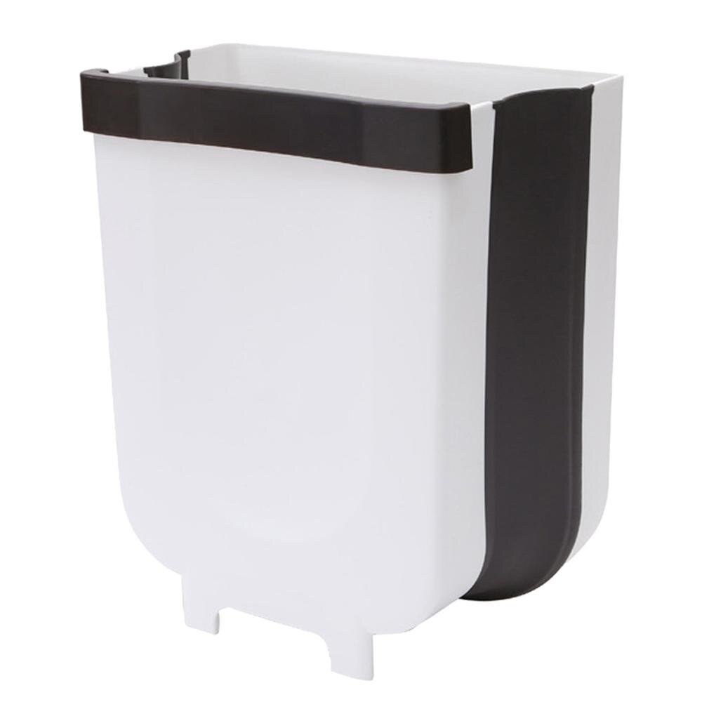 Poubelle murale pliante | Poubelle suspendue, poubelle poubelle de cuisine maison, porte murale pliable nettoyage 5 fm: WHITE / S