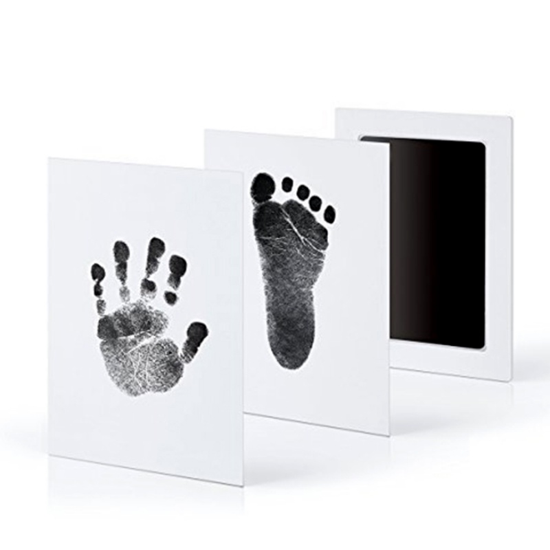 Baby Care Niet Giftig Baby Handafdruk Footprint Opdruk Kit Pasgeboren Voetafdruk Stempelkussen Baby Klei Speelgoed Baby souvenirs Cast: YW0479-1