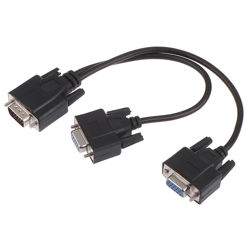 1Pc 27Cm Display Kabel 15Pin Vga Male Naar 2 Vga Svga Vrouwelijke Adapter Splitter Video Monitor Cable