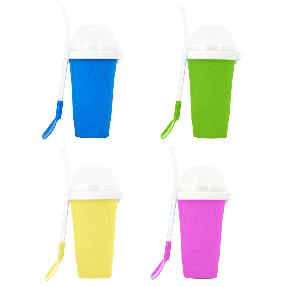 350ml Quick Frozen Smoothies Slushy Ice Cream Maker Milk Shake Maker Cooling Cup Squeeze Cups Mug Diy Homemade Freeze Drinks