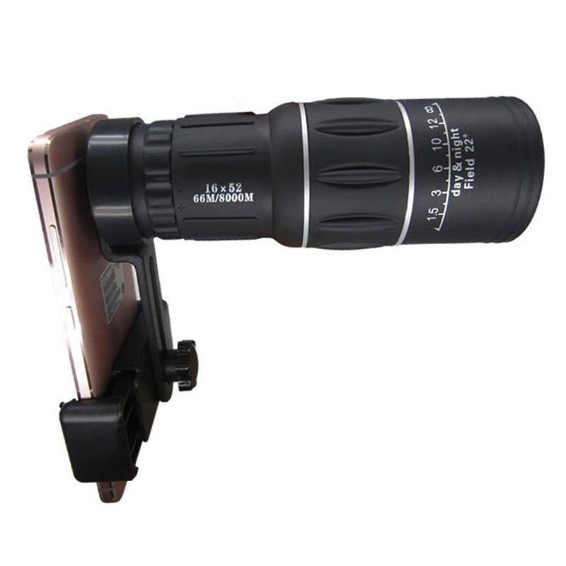 16x52 telescopio monoculare ottica esterna cannocchiali da campeggio telescopici con bussola Clip per telefono treppiede attrezzatura da caccia di sopravvivenza
