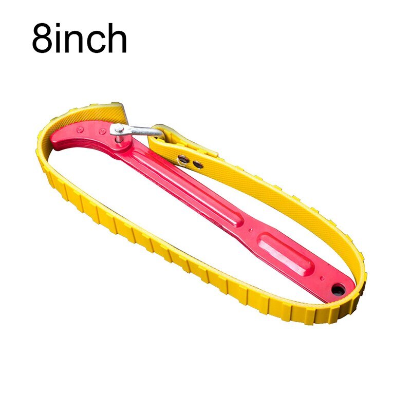 Belt Wrench oil filter puller Strap SpannerChain Oil Filter Cartridge Disassembly Tool oil filter wrench Adjustable Strap Opener: 8Inch