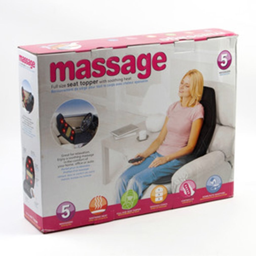 Massagemadras helkropsopvarmet massagemåtte fjernbetjeningspude foldbar