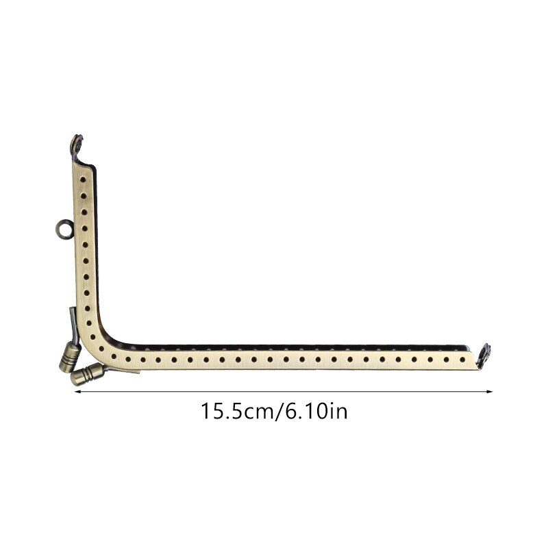 Nonvor 1 sztuk l-kształt metalowy pocałunek blokada zapięcia torebka rama portfel w stylu torebki uchwyt robić torby DIY akcesoria kaletnicze części 5 rozmiary: 15.5CM