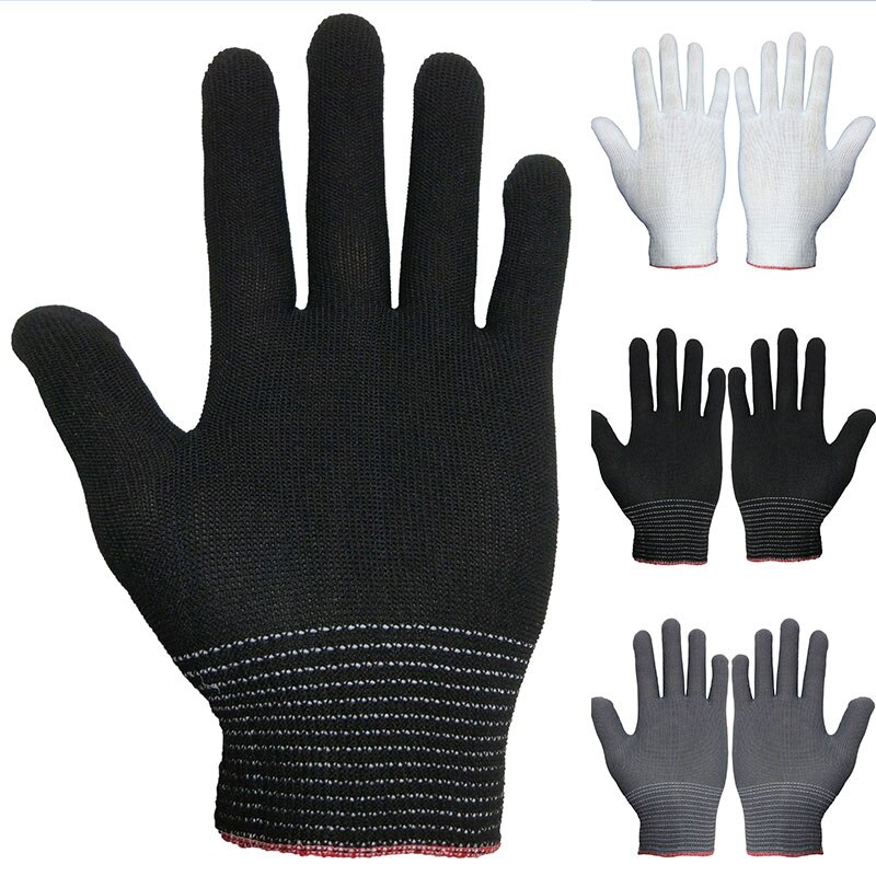 Nylon Handschoenen Tuinieren Handschoenen Knit Arbeidsbescherming Handschoenen Ultra Dunne Ademende Anti-Slip 1 Pairs Antistatische Werkhandschoenen