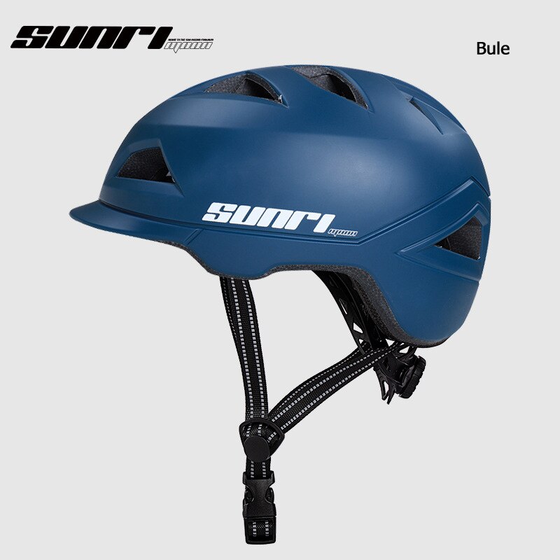 Sunrimoon Stad Commuter Fiets Helm Zomer Bescherming Hoed Racefiets Veiligheid Helm Vrouwen Mannen Lichtgewicht Fietshelm M/L: Blue / L 57-61cm