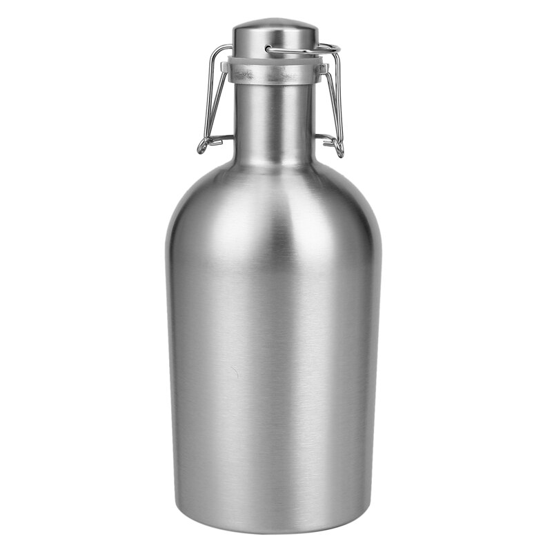 Nouvelles bouteilles de bière de grande capacité de couvercle supérieur d'oscillation sûre de grogneur de bière d'acier inoxydable de 2L pour extérieur