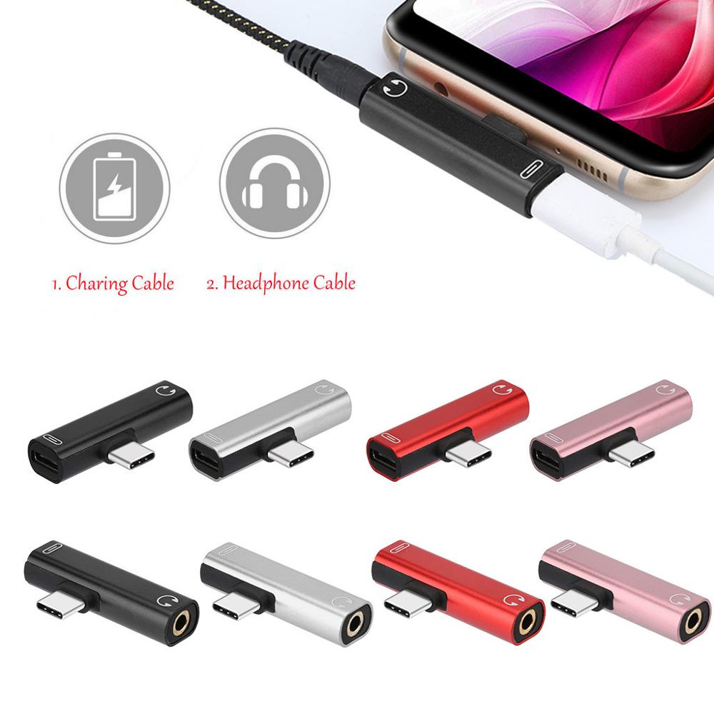 FFFAS 2 in 1 tipo-c ricarica femmina AUX 3.5mm femmina girare tipo-c maschio collegare adattatore convertitore OTG per Huawei P10 Xiaomi 6