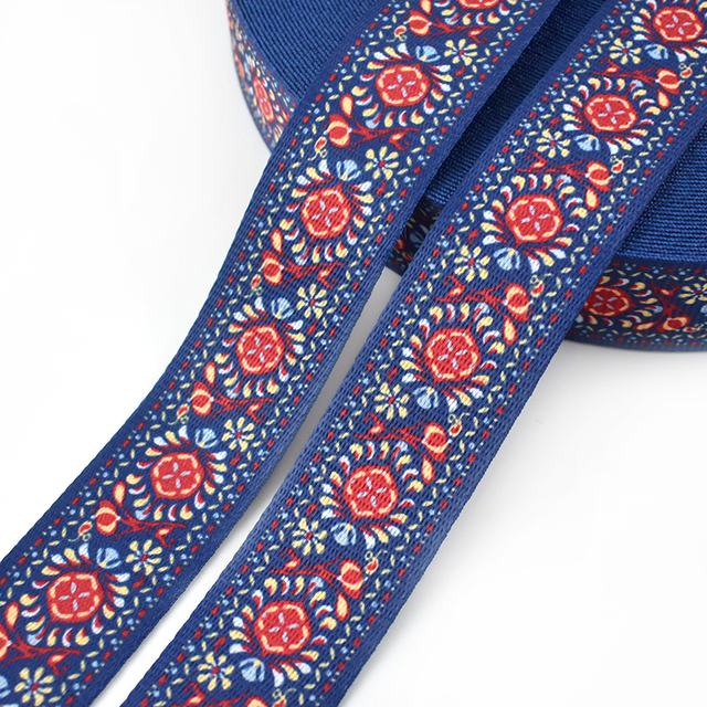 Meetee 10 metriä 38mm print etninen jacquard nauhakassit hihna vyö nauha tee itse tekstiilit vaatteet sisustus ompelutarvikkeet: 06