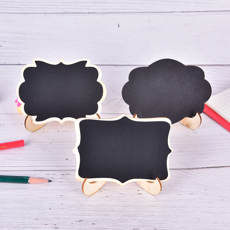 Mini pizarra de madera para mensajes, soporte pequeño para tablón de anuncios, , 6 estilos