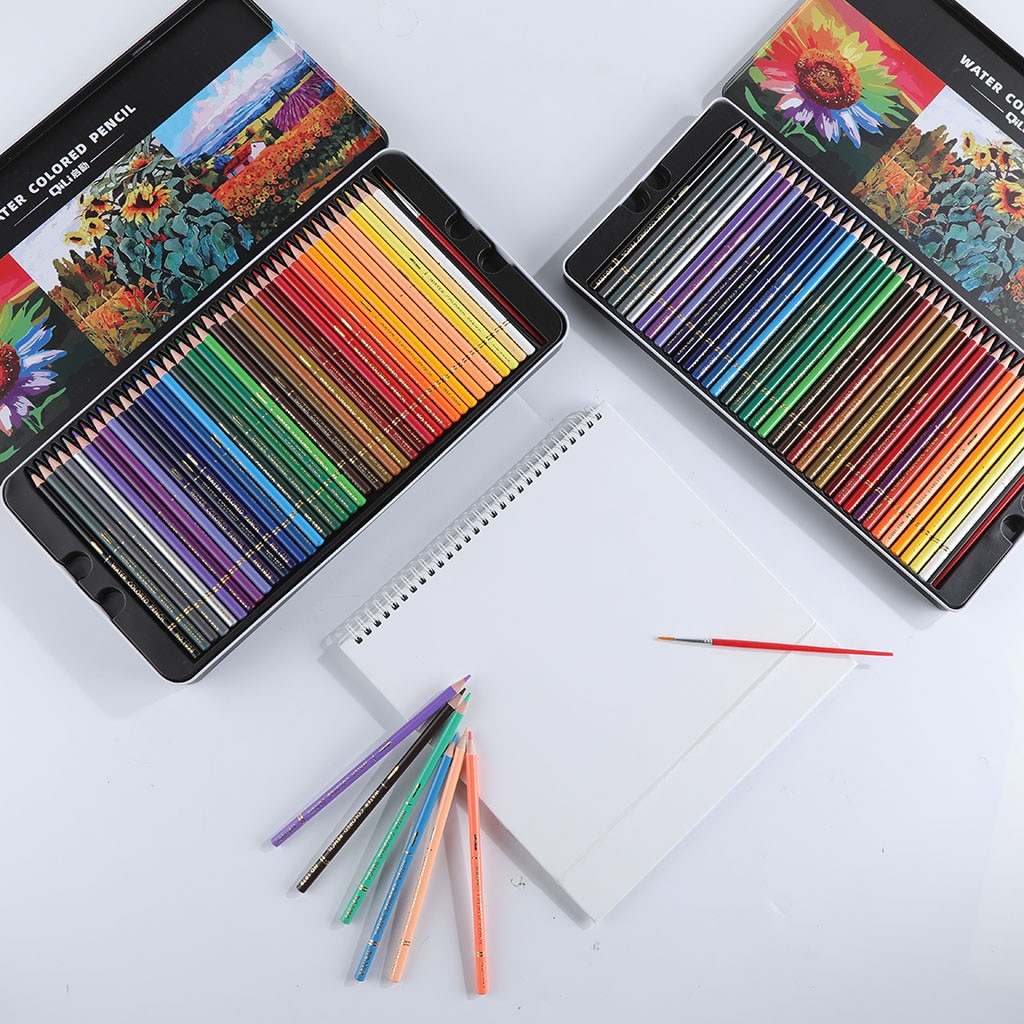 36/72/120 Watercolor Pencils Drawing Pen Art Set Children Kids Painting Sketching Water Color Pencils Kit Drawing Sketching Ne