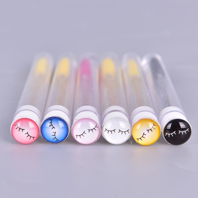 1 Uds. De brochas para pestañas con tapa, aplicador de colores, herramienta de maquillaje, brocha de tubo para pestañas, con tapas para rímel varitas, Varita para pestañas