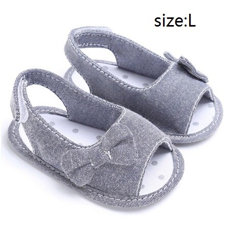 Sandalias de verano para niña con lazo para recién nacido, zapatos informales de princesa para exteriores, suela suave antideslizante para 0-12 meses