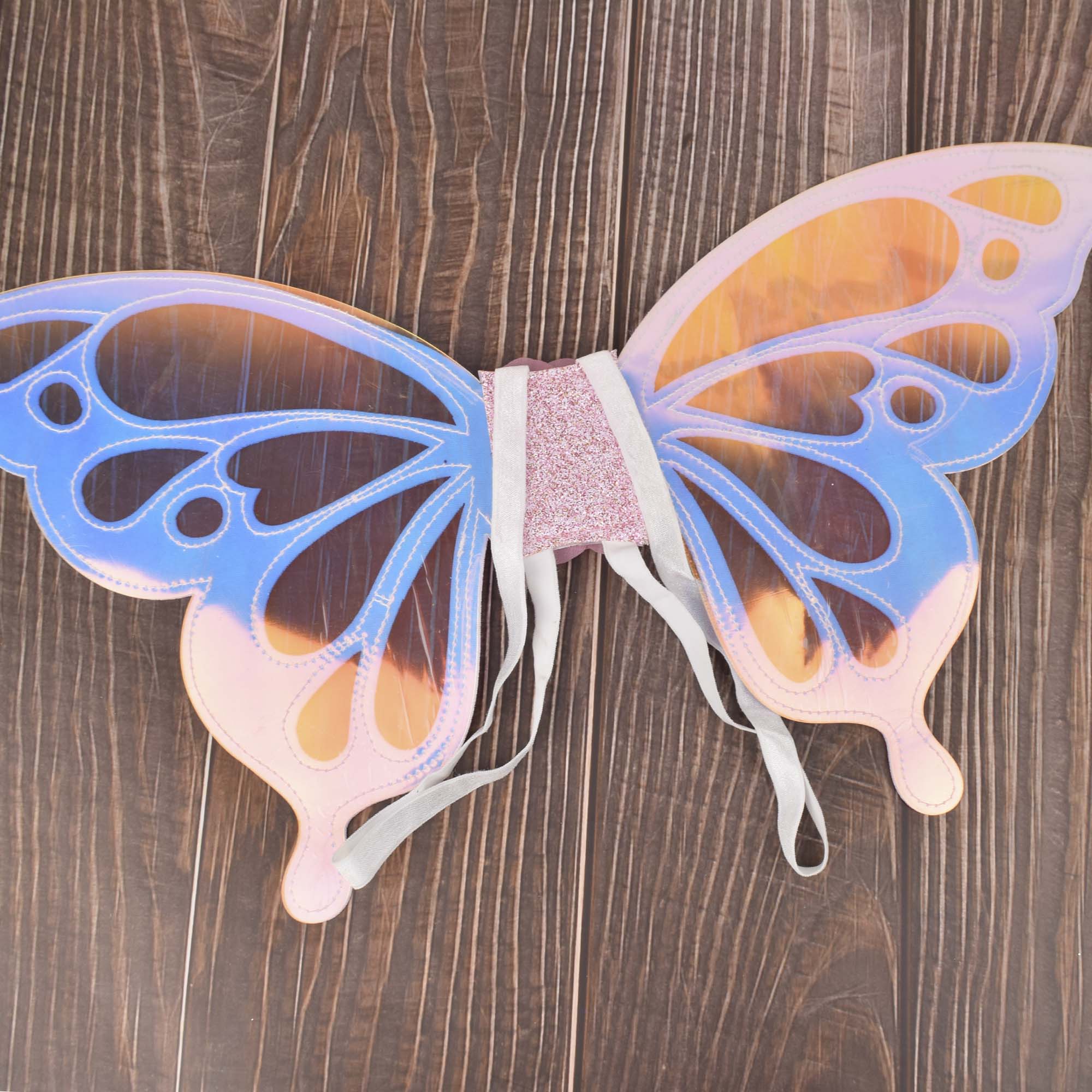 1Pcs Glitter Vlinder Vleugels, Tuin Elf Vleugels, Fee Vleugels, Kids Halloween Kostuum, Fee Kostuums, 2 Kleur Opties