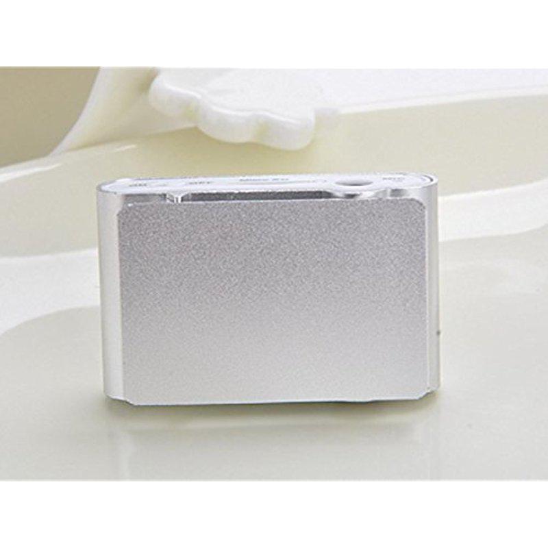 BEESCLOVER Silver Mini MP3 Player Clip USB FM Radio LCD Screen Support for 32GB Micro SD 3.5mm r60