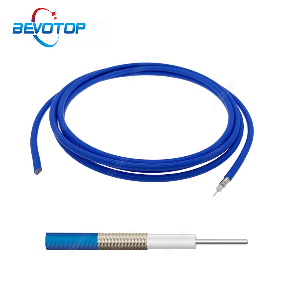 Blue RG402 Cable Semi-Flexible 50 Ohm High Frequency Test Cable RF Coaxial Cable Pigtail Jumper Bevotop