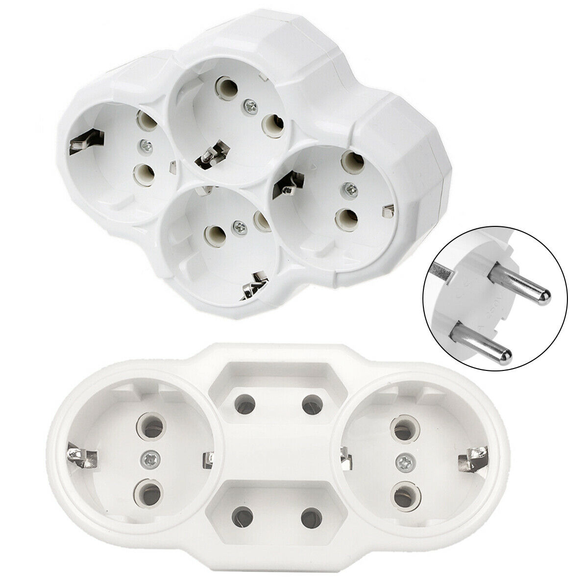 Multiple Compartment Socket Outlet Strip Distributor Socket Panel EU Plug For Kitchen Living Room Bedroom