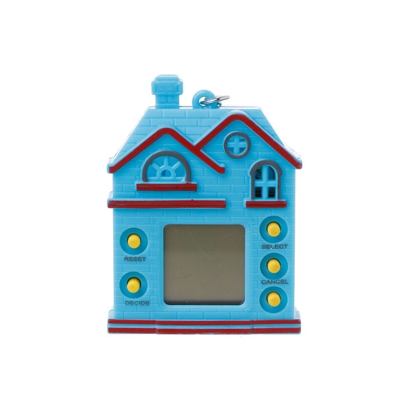 1PC Mini House LCD Virtual Digital Pet Electronic Game Machine With Keychain