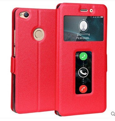 5.5 inch For ZTE Nubia Z11 NX531J case open the window Mobile phone battery back cover holster for For Nubia Z 11 filp phone bag: red