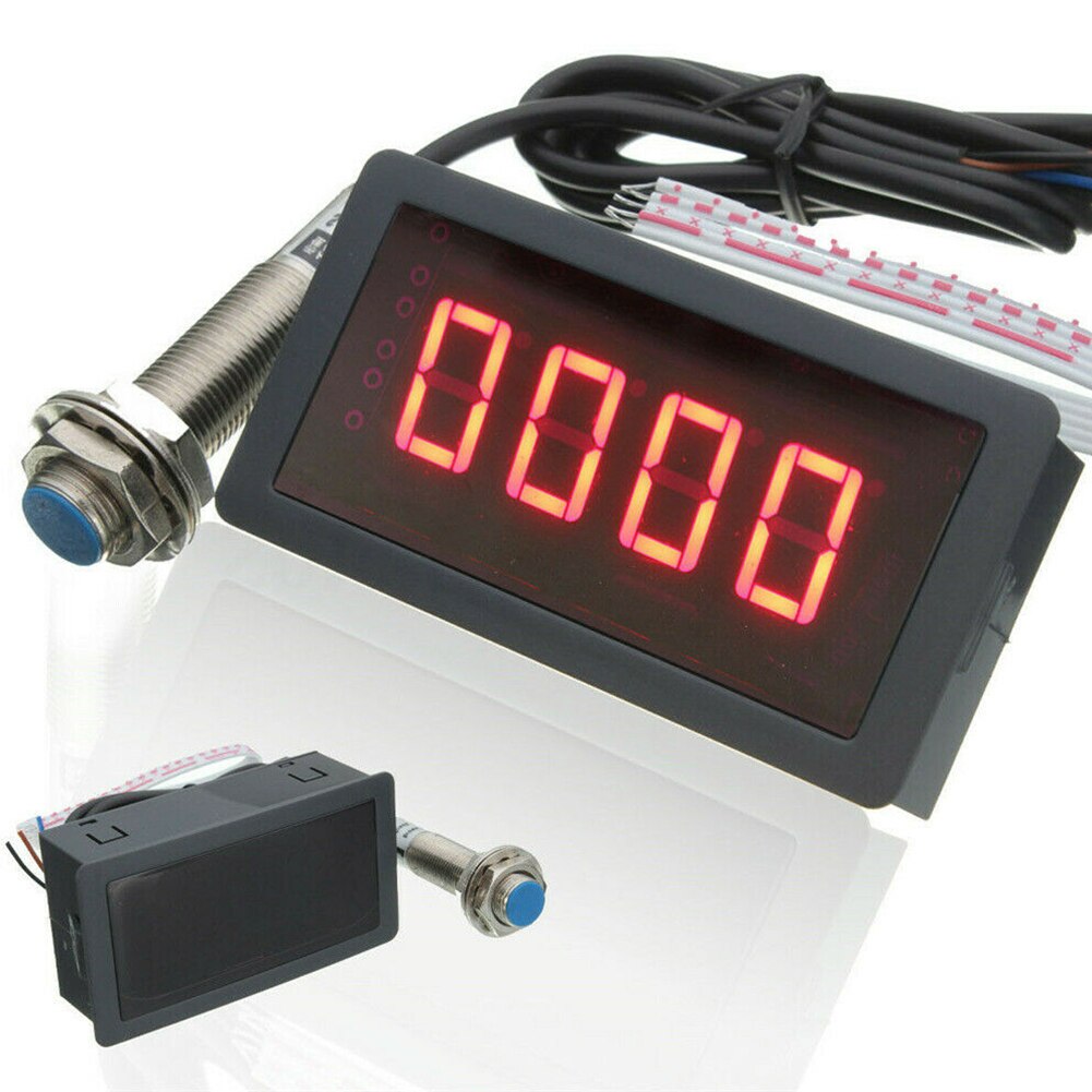 Duurzame spanning rpm snelheidsmeter met hall-schakelaar led toerenteller anti-interferentie industrie 4 digitale meting motorstroom