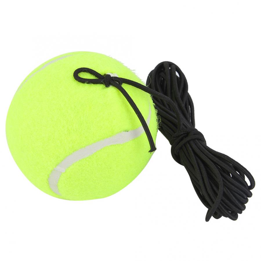 Pelotas de tenis para playa, pelota de tenis para principiantes, pelota de entrenamiento con cuerda de goma elástica de 4M para práctica individual, Tenis amarillo