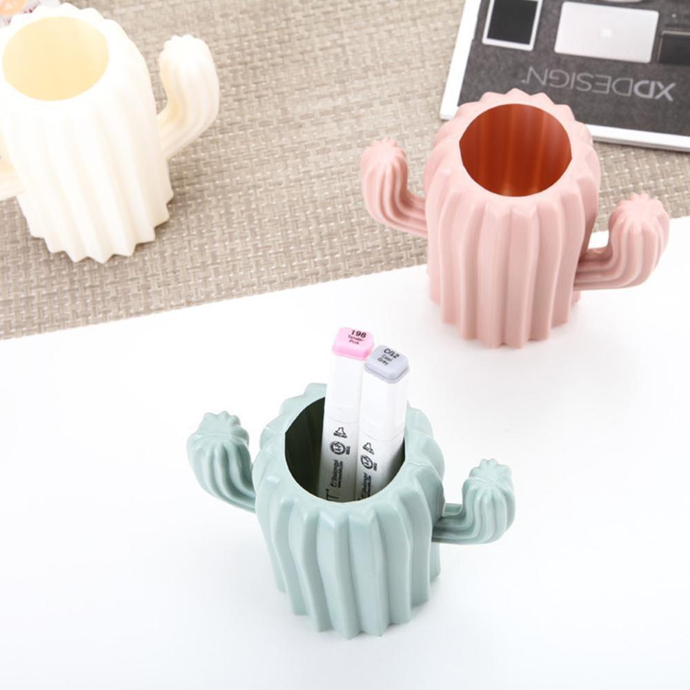 Cactus Desktop Organizer Pen Holder Desktop Organizer School Office Pencil Holder Organizer cute desk accessories